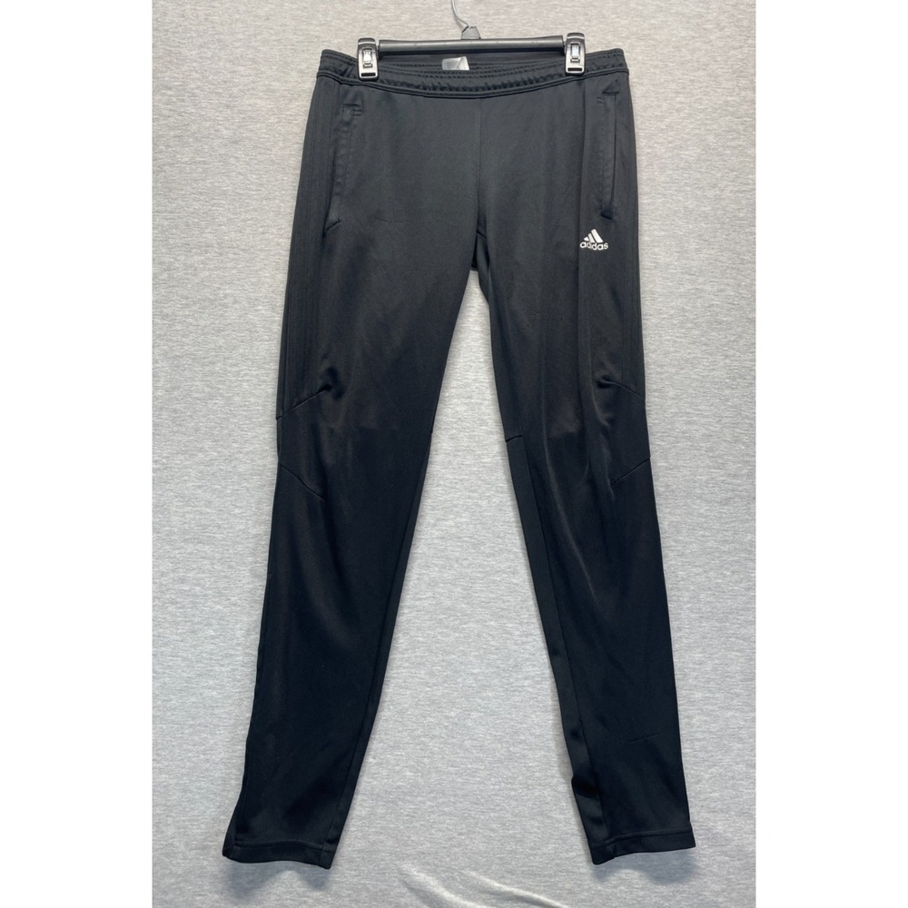 Adidas Track Pants Womens Medium Black Skinny Leg Athletic Running Gym Training